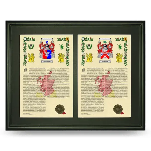 Double Armorial History Framed-Black
