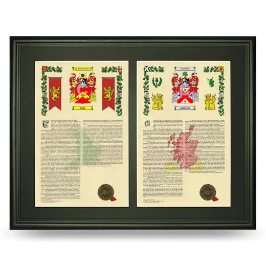 Double Armorial History Framed-Black