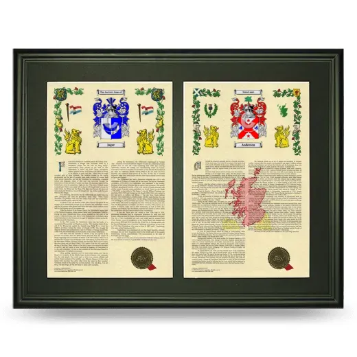 Double Armorial History Framed-Black