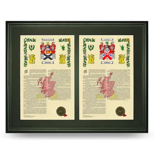 Double Armorial History Framed-Black