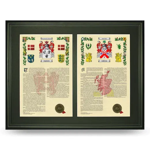 Double Armorial History Framed-Black