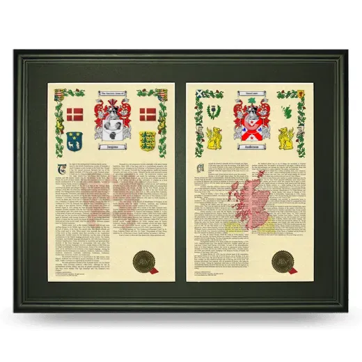 Double Armorial History Framed-Black