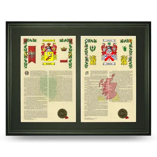 Double Armorial History Framed-Black
