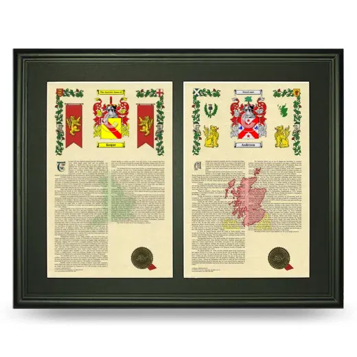 Double Armorial History Framed-Black