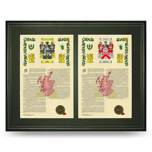 Double Armorial History Framed-Black