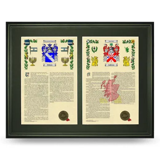 Double Armorial History Framed-Black
