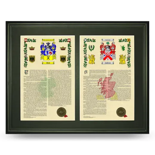 Double Armorial History Framed-Black