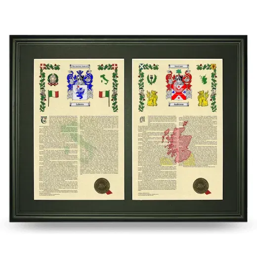 Double Armorial History Framed-Black
