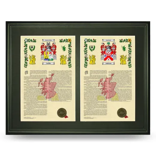 Double Armorial History Framed-Black