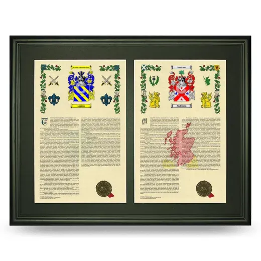 Double Armorial History Framed-Black