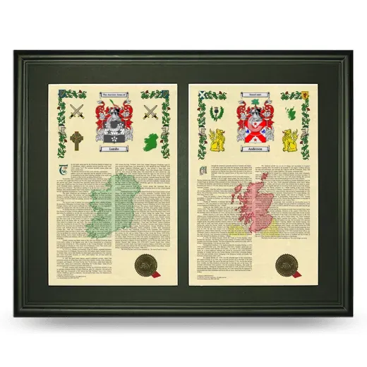 Double Armorial History Framed-Black