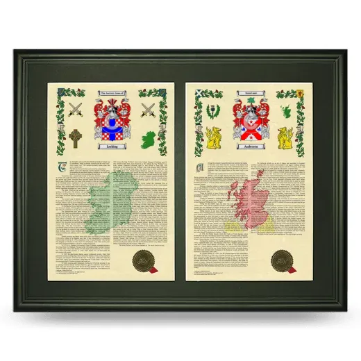 Double Armorial History Framed-Black