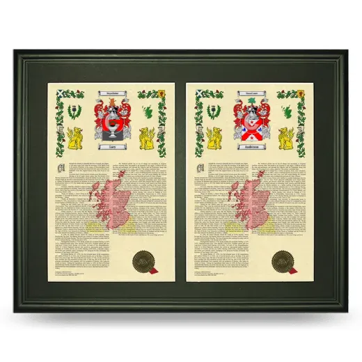 Double Armorial History Framed-Black