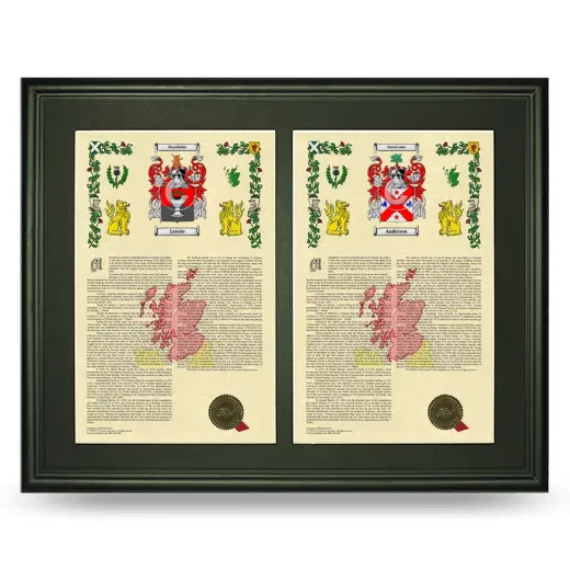 Double Armorial History Framed-Black