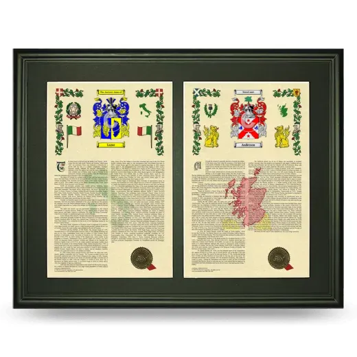 Double Armorial History Framed-Black