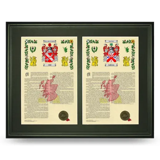 Double Armorial History Framed-Black