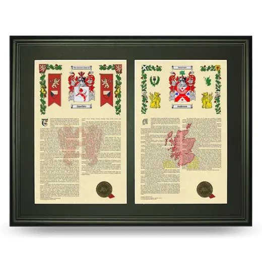Double Armorial History Framed-Black