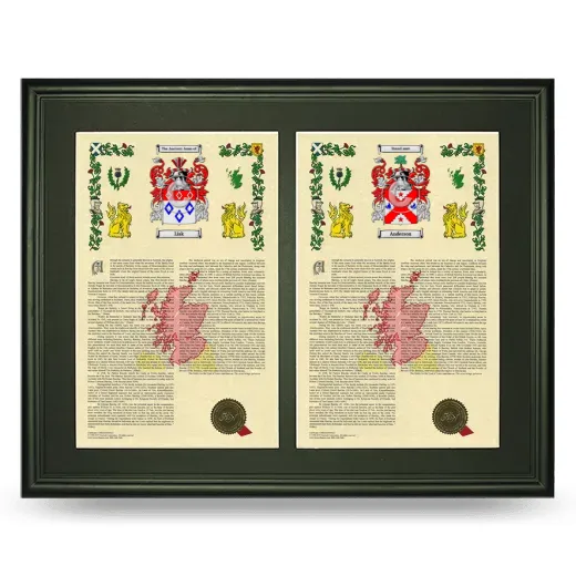 Double Armorial History Framed-Black
