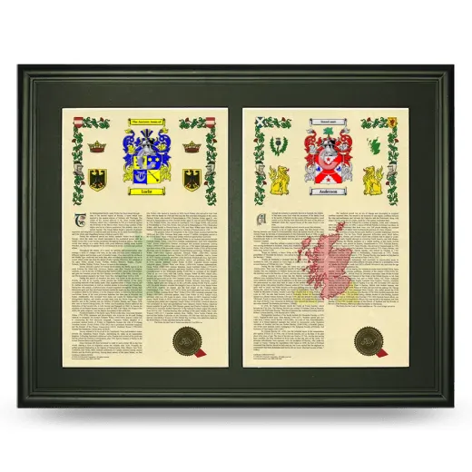 Double Armorial History Framed-Black