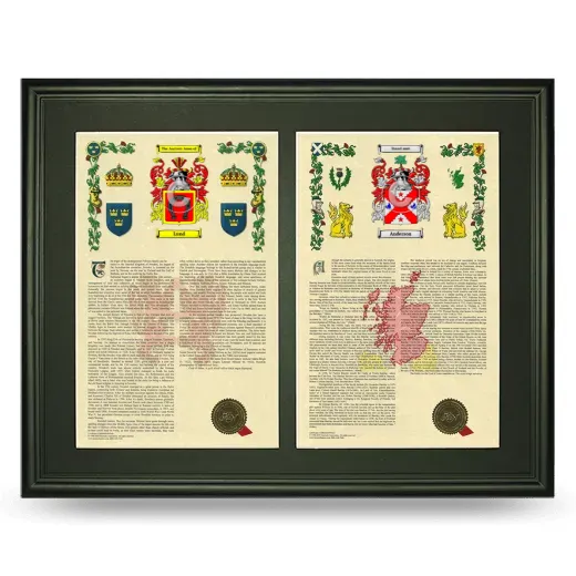 Double Armorial History Framed-Black