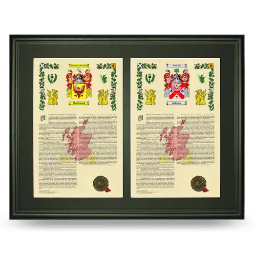 Double Armorial History Framed-Black