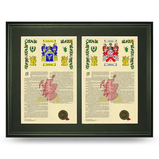 Double Armorial History Framed-Black