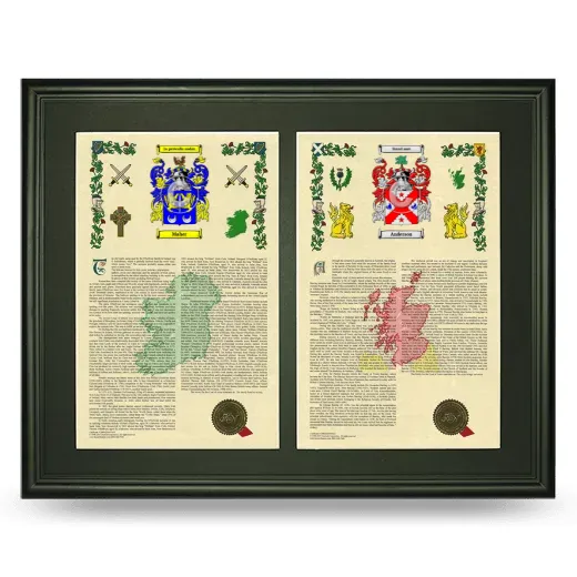 Double Armorial History Framed-Black