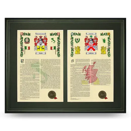 Double Armorial History Framed-Black