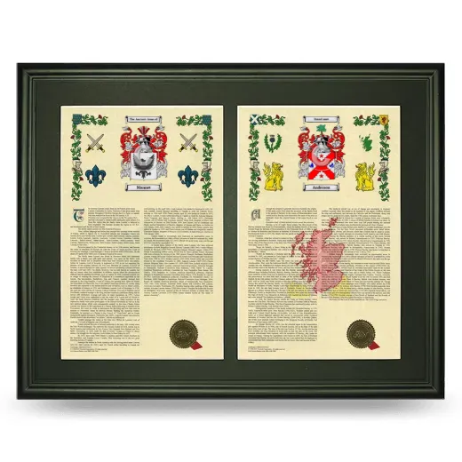 Double Armorial History Framed-Black