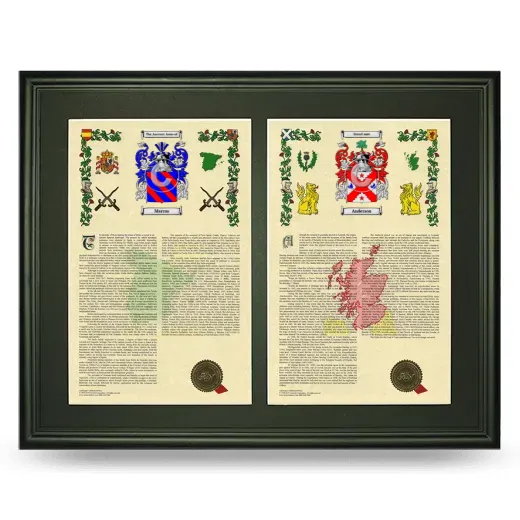 Double Armorial History Framed-Black