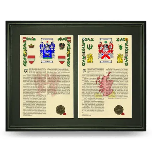 Double Armorial History Framed-Black