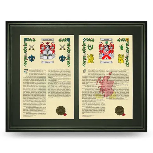 Double Armorial History Framed-Black