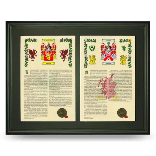Double Armorial History Framed-Black