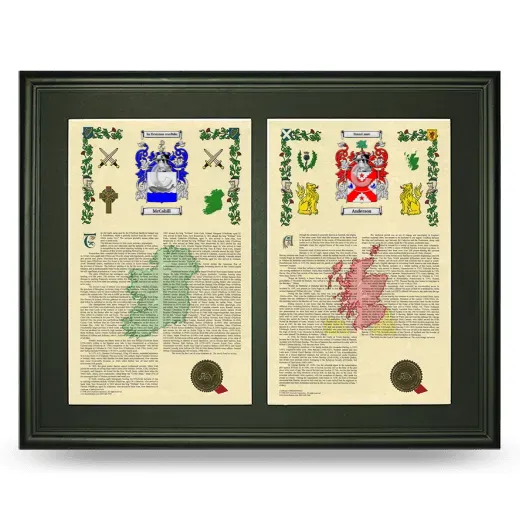 Double Armorial History Framed-Black