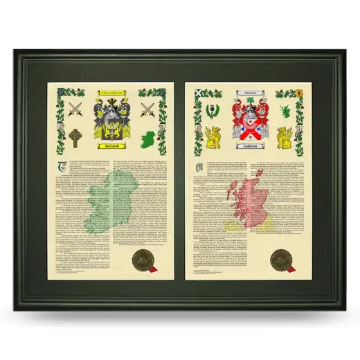 Double Armorial History Framed-Black