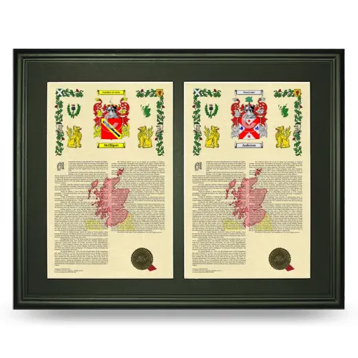 Double Armorial History Framed-Black