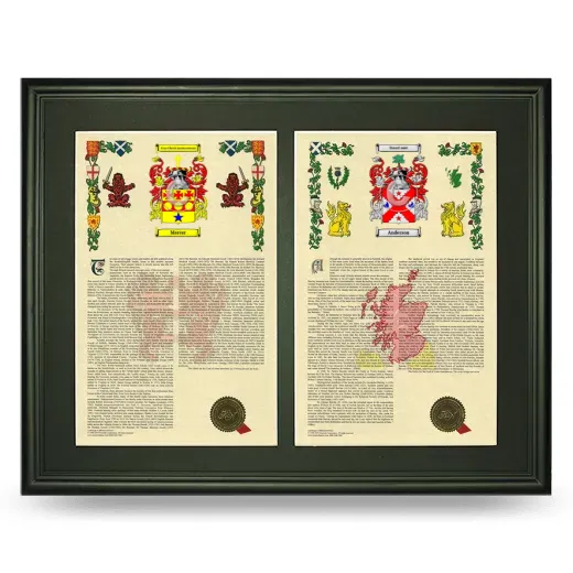 Double Armorial History Framed-Black