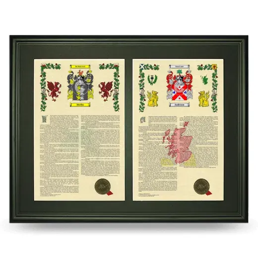 Double Armorial History Framed-Black