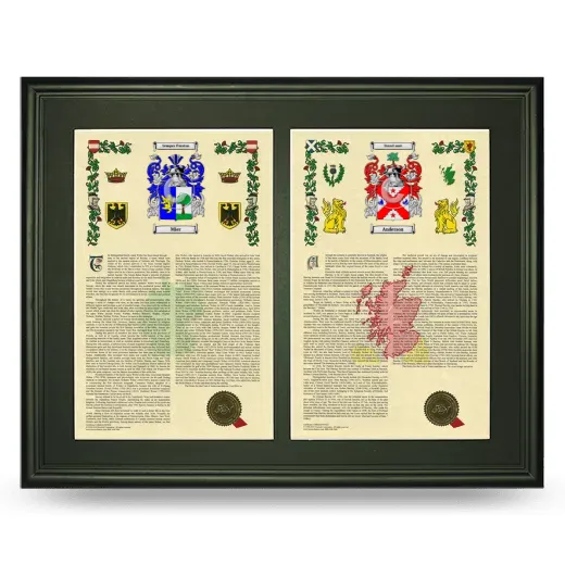 Double Armorial History Framed-Black