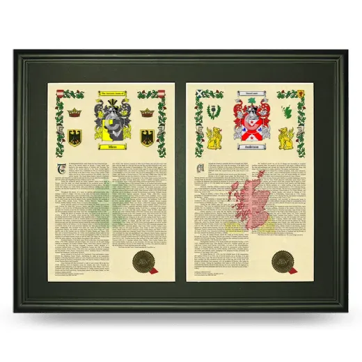 Double Armorial History Framed-Black