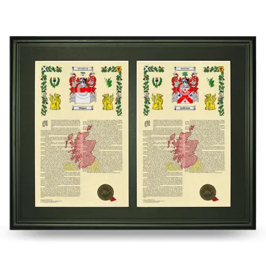 Double Armorial History Framed-Black
