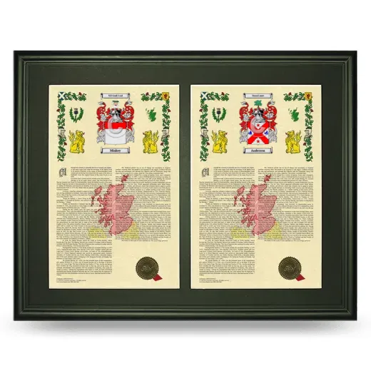 Double Armorial History Framed-Black