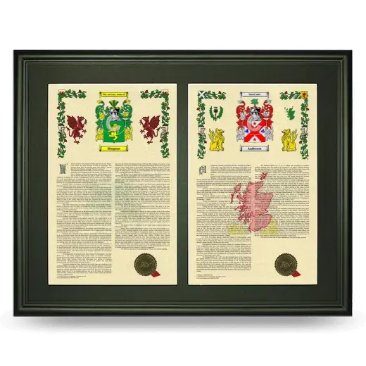 Double Armorial History Framed-Black