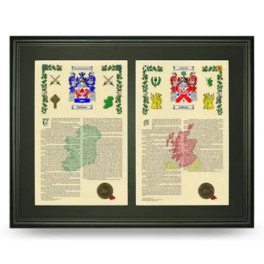 Double Armorial History Framed-Black