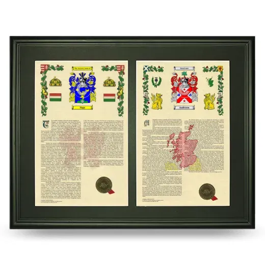Double Armorial History Framed-Black