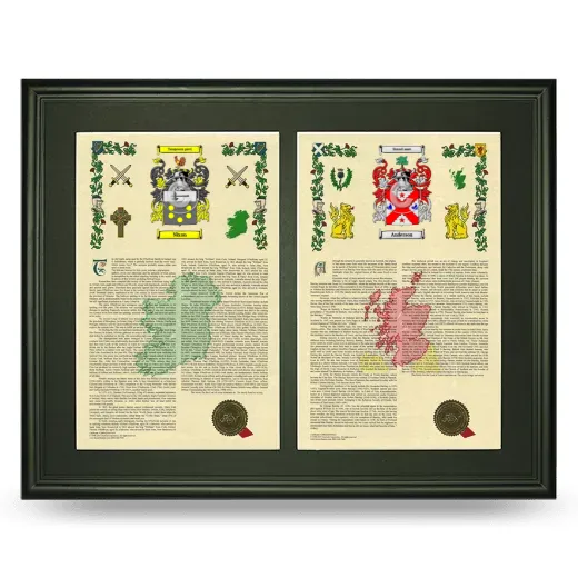 Double Armorial History Framed-Black