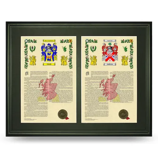 Double Armorial History Framed-Black