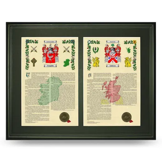 Double Armorial History Framed-Black