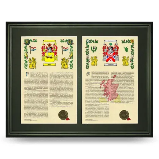 Double Armorial History Framed-Black