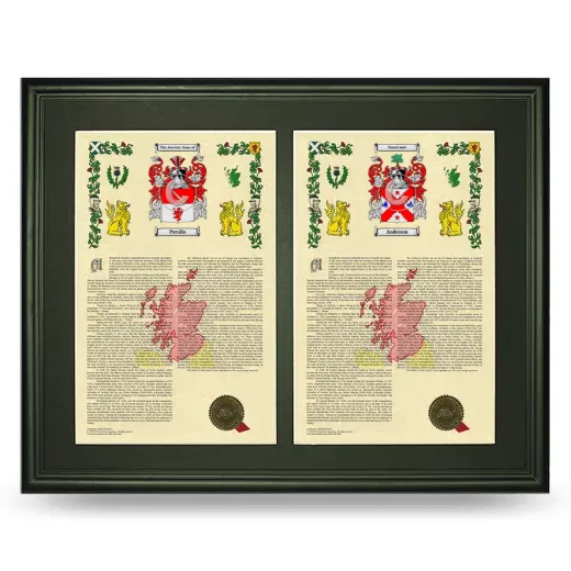 Double Armorial History Framed-Black